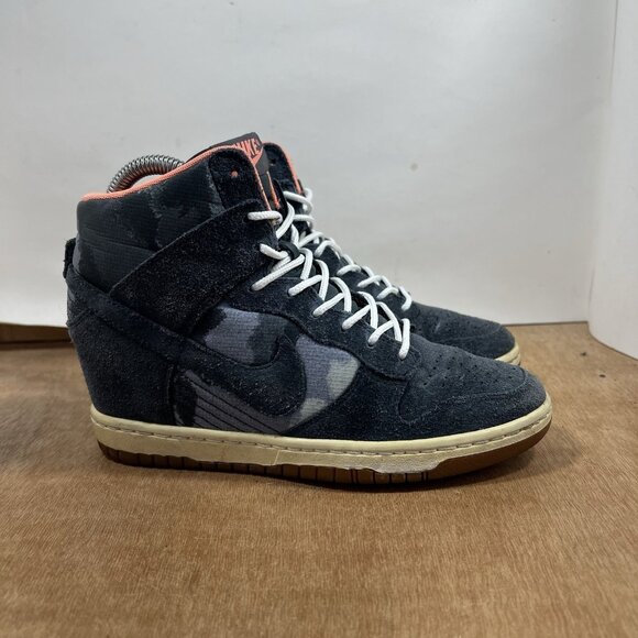 Nike Dunk Sky Hi Wedge Armory Navy Blue Camo - Women’s Size 7.5 - 543258-401 - Picture 1 of 8